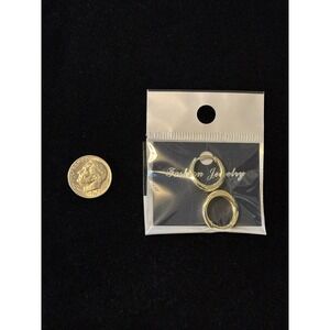 Small Gold Tone Hypoallergenic Huggie Hoop Earrings